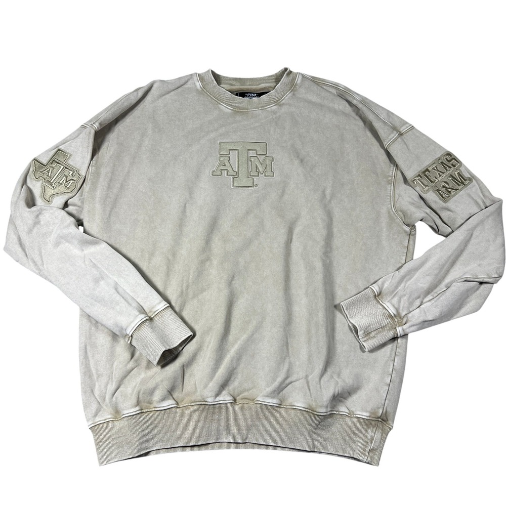 Pro Standard Texas A&M Aggies Crewneck Sweatshirt Tan Faded‎ Men Large NCAA